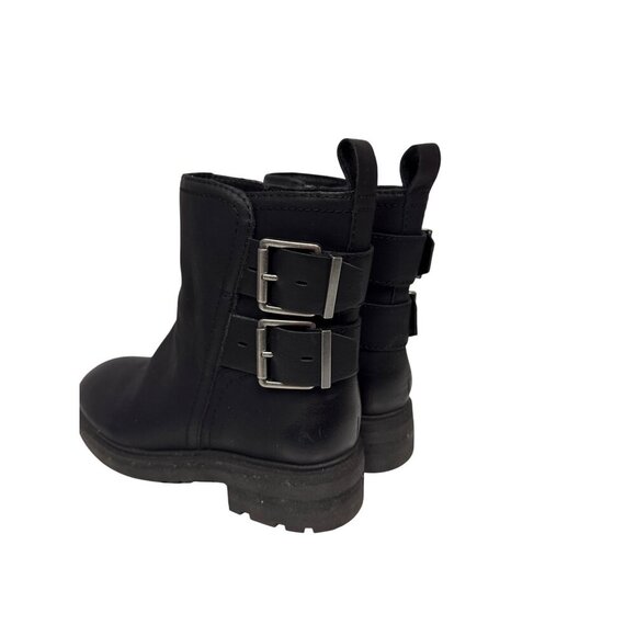 NEW Lucky Brand Women's Boots Candre Motorcycle Black Buckle Cycle Grunge 6.5 - Picture 4 of 11